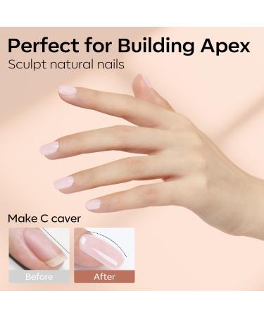 Modelones 8-in-1 Nail Builder Gel Kit with Mini Nail Lamp - Clear Pink Hard Gel Builder for Nails Extension - Includes 6 Colors, Nail Forms Set, Base Gel - Nail Art Strengthener - Buy Online on SooperMarket.com