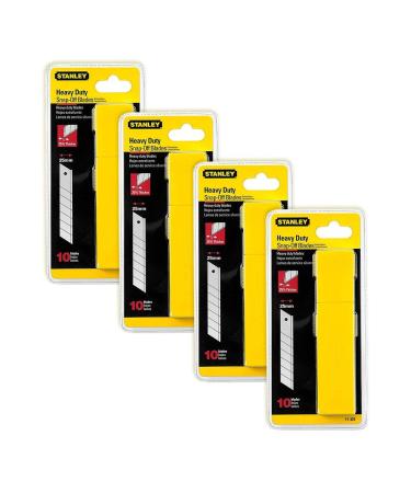 Stanley 11-325T 25mm Heavy Duty Quick-Point Snap-Off Blades with Dispenser Pack of 10 (4)