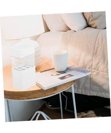 Angoily Clear Makeup Brush Holder - Travel Cosmetic Organizer with Lid for Desk & Dressing Table - Buy Online on SooperMarket.com
