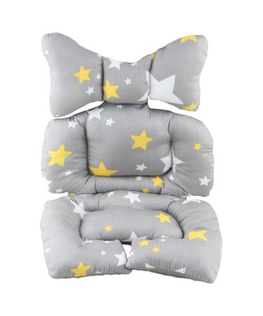 KAKIBLIN Baby Stroller Cushion Infant Car Seat Insert Pillow for Stroller Car Seat Pram Pushchair Newborn Stroller Insert Cushion Stroller Cushion Head Body Support Infant Seat Pad (Star)