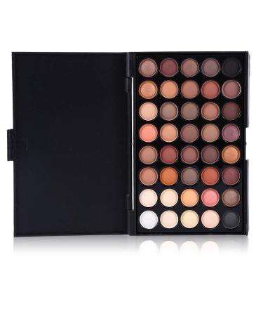 Eyeshadow Palette with Cosmetic Brush 40 Colors Matte and Shimmer Eyeshadow Cream Makeup Set (#1)