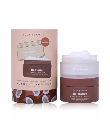 NCLA - Coconut Vanilla Body Care Discovery Set (Body Scrub + Body Butter) | Vegan Cruelty-Free Clean Skincare (2 Pieces)