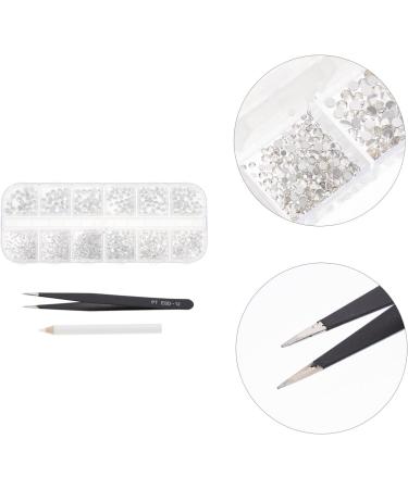 EXCEART 1 Set Makeup Rhinestone Rhinestones Nail Accessories Manicure Tools Nail Patches Diy Manicure Supply Nail Jewelry Decor Manicure Decors White Wooden Rhinestone Nails Acrylic 3d 12.5X0.8cm White - Buy Online on SooperMarket.com