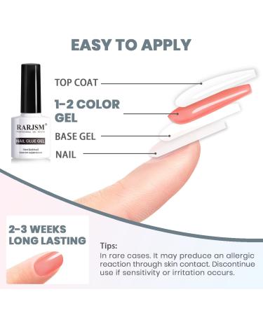 RARJSM Translucent Neon Jelly Gel Nail Polish Set - 6 Colors with Long Fake Nails in Gift Package - Buy Online on SooperMarket.com
