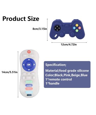 2-Pack Silicone Baby Teething Toys | Pressable Remote Control Shape | Boys Girls Chew Toys | Relief for 3+ Months - Buy Online on SooperMarket.com