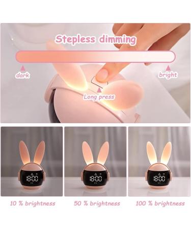 Vicloon Rabbit Children's Alarm Clock - Dual Alarm 6 Ringtones Snooze & 90-Day Standby - Perfect Gift for Kids (Pink) - Buy Online on SooperMarket.com