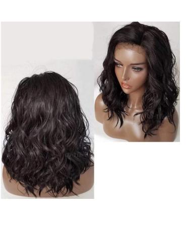 Buy BGHJUE N Wig | Stylish Black Short Synthetic Wig with Side Fringe | 50% Human Hair High Density Wig for Women - Buy Online on SooperMarket.com