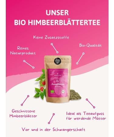 Organic Raspberry Leaf Tea 80g | Loose Herbal Tea for Pregnancy | 100% Natural & Organic Certified Warmly - Buy Online on SooperMarket.com