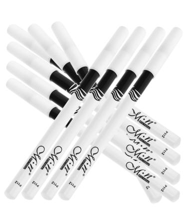 FOYTOKI 20 Pcs Lying Silkworm Eyeliner Female Eyeliners Glitter Eyeliner Gel Highlighters Wooden Pole White