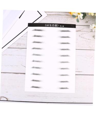 Housoutil 4 Sheets Pairs Adhesive Eyebrow Template Eyebrowsb Simulation Eyebrow 3d Artificial Eyebrow Stickers - Buy Online on SooperMarket.com