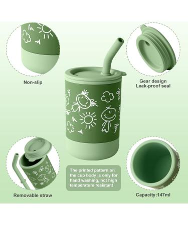 Vicloon Silicone Snabure Cup for Babies | Leak-Proof Dishwasher-Safe Green Beak Cup with Lid & Straw - Ideal for Children 1-3 Years - Buy Online on SooperMarket.com