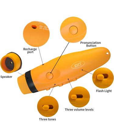ZHT Electronic Whistle for Coaches, Referee, Teacher - 3 Tones, 3 Voice Levels - Rechargeable Hand Squeeze Whistle with Lanyard - Outdoor Sports, Camping, Safety, Pet Training - Yellow - Buy Online on SooperMarket.com