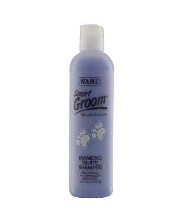 WAHL Diamond White Shampoo Dog Shampoo Shampoo for Pets Natural Pet Friendly Formula For White and Light Pet Coats Concentrate 15:1 Remove Dirt and Stains Diamond White 250ml