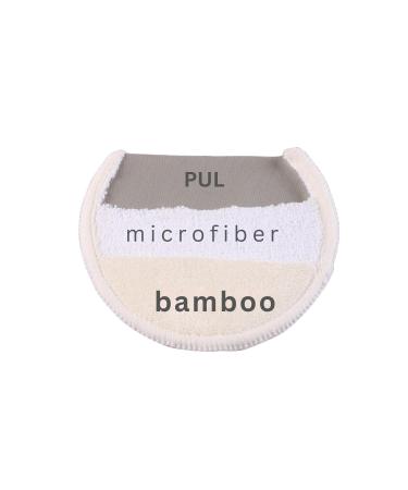 Organic Bamboo Nursing Pads | 10 Washable Ultra-Soft Leak-Proof Breastfeeding Pads | Comfortable & Breathable | Includes Wash Bag - Off White - Buy Online on SooperMarket.com