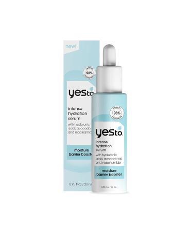 Yes To Intense Hydration Serum | Natural Vegan Skincare with Hyaluronic Acid & Avocado Oil | Moisture Lock & Skin Barrier Support | 0.95 Fl Oz - Buy Online on SooperMarket.com