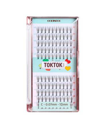 CORINGCO W type False Eyelashes/Eyelash Extension Kit/Individual Eyelashes/Partial False Eyelashes/Eye Lashes Extension/Eyelash Glue/Eyelash Tweezers (W 0.07mm- 10mm  11mm  12mm) (W 10mm)
