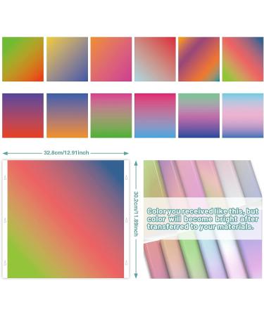KASYU Smart Infusible Ink Transfer Sheets - 12 Sheets Gradient Color Sublimation Paper for Cricut Mug Press - Buy Online on SooperMarket.com