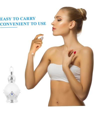 PLAFOPE 1pc Perfume Bottle Scented Cosmetic Sprayer Bottle Refillable Liquid Bottle Empty Perfume Container Mini Spray Bottle Humidifier Empty Glass Composite Material Perfume Rack Travel 9X4X4CM Silver - Buy Online on SooperMarket.com