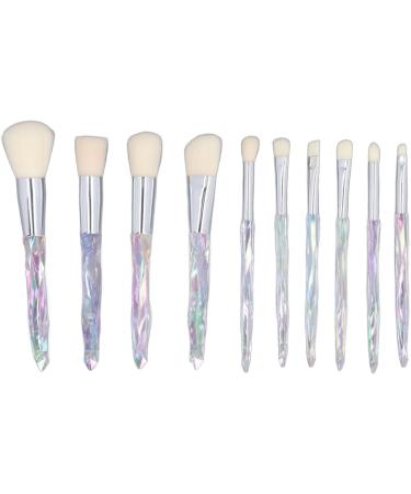 Powder Brush 10 Pieces Ergonomic Professional Makeup Brush Set Soft Skin-Friendly for Party and Daily Life - Buy Online on SooperMarket.com