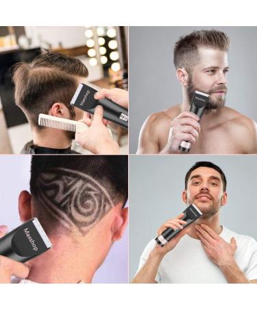 Maxshop Professional Hair Clippers for Men & Babies | Quiet Cordless Haircut Kit with Charging Dock 8 Comb Guides Scissors & Hair Comb - Buy Online on SooperMarket.com