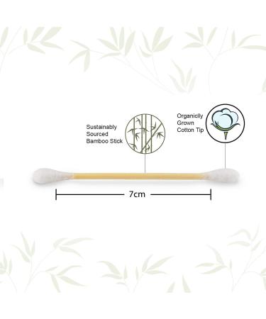 Bamboo Cotton Buds | GOTS Certified Biodegradable | Eco-Friendly & Plastic-Free | Vegan | 300 Buds | Makeup & Ear Cleaning - Buy Online on SooperMarket.com