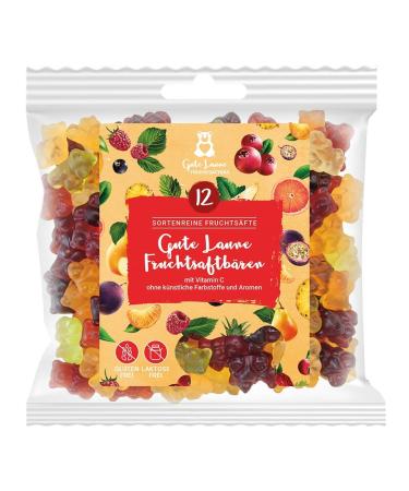 Naschlabor x good mood fruit juice bear | Small bear |20% variety pure fruit juices |Without artificial dyes and flavor enhancersGluten and lactose-free 12 fruit juices small 150 g (1 Pack)