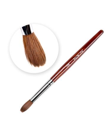 Alexnailart Kolinsky Sable Hair Nail Brush Red Wooden Pen UV Gel Nail Art Manicure Painting Tool (16#)