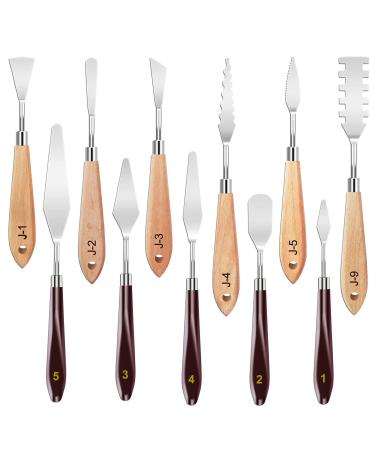 Painting Knives Set, 11 Pcs Palette Knife for Acrylic Painting Stainless Steel Paint Spatula for Oil Painting Supplies, Color Mixing Scraper for Oil, Canvas, Acrylic Painting