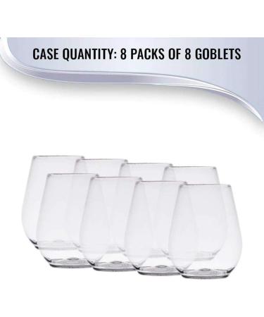 64Pcs Stemless Mini Glasses - Disposable Hard Plastic 4 oz Tasting Cups - Unbreakable Small Goblet for Parties - Bulk Clear Wine Glasses for Birthdays - Buy Online on SooperMarket.com