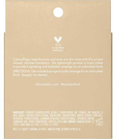 e.l.f. Camo Powder Foundation Fair 150 C - Primer-Infused, Long-Lasting Coverage - Buy Online on SooperMarket.com