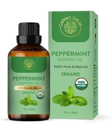 Carno Calm Peppermint Oil 30ml | 100% Pure & Strong Peppermint Essential Oil for Hair & Skin | Mint Oil for Aromatherapy Cleaning Body Diffuser Relaxation Focus | 1fl. Oz Peppermint 30 ml (Pack of 1) - Buy Online on SooperMarket.com