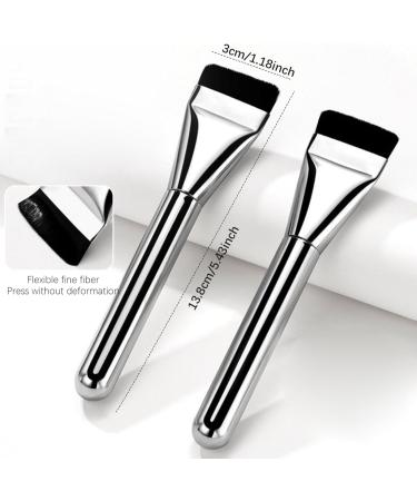 Flat Foundation Brush 5.4'' Flat Makeup Brush Thin Blade Liquid Foundation Brush Soft Bristles Contour Brush Concealer Brush for Streak-Free Coverage Natural Finish - Buy Online on SooperMarket.com