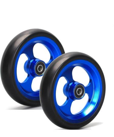 Wheelchair Front Wheel Wheelchair Replacement Wheel 5 inch Front Wheelchair Wheel Solid Wheels Aluminum Rim 8 Mm Bearing for Sports Wheelchair 1 Pair