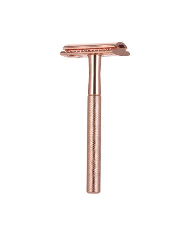 Stainless Steel Double Edge Shaving Razor Safety Beard Razor Manual Mustache Removal Traditional Shaving Tool for Hotel Home Travel