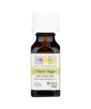 Aura Cacia Pure Essential Oils Clary Sage 0.5 fl oz (15 ml)