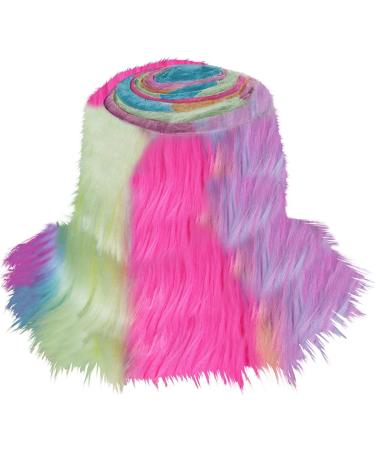 FabricLA Shaggy Faux Fur Roll - 4 X 60 Inches Trim Fur Rolls - Pastel Patch - DIY Crafts, Costume Design, Decoration - Buy Online on SooperMarket.com