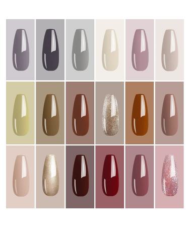Clou Beaute 27PCS Gel Nail Polish Set with UV LED Lamp - 18 Colors Soak Off Gel Polish Starter Kit - Matte Reinforce Gel Varnish Gift Box - S22-02 CB-S22-02 - Buy Online on SooperMarket.com