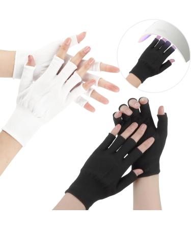 2 Pairs UV Protection Fingerless Gloves for Nails - UPF50+ Shield Gloves for Manicure Cycling & Car Rides - Buy Online on SooperMarket.com