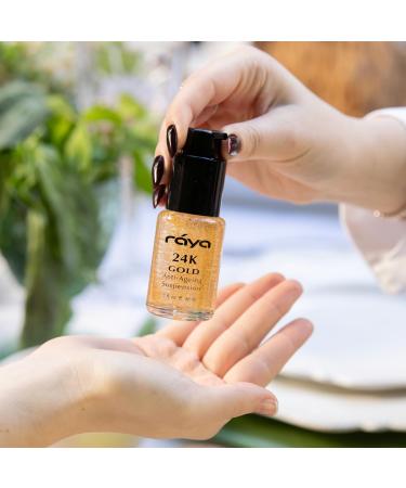 RAYA 24K Gold Anti-Aging Serum | Facial Treatment for All Skin Types | Reduces Fine Lines & Wrinkles with Pure 24K Gold - Buy Online on SooperMarket.com
