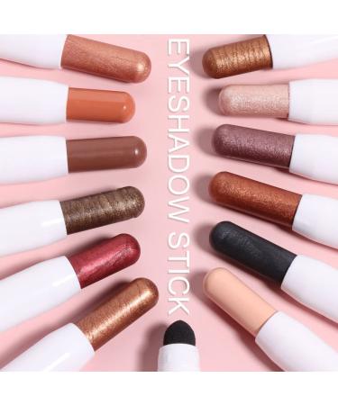 Go Ho Shimmer Cream-to-Powder Eyeshadow Stick - Waterproof 2-in-1 Taupe Shimmer Eyeshadow Pencil Crayon for Easy Application - Buy Online on SooperMarket.com