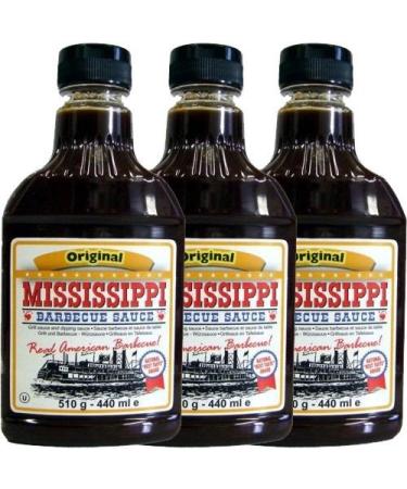 Mississippi Barbecue Sauce 'Original' 3 x 440ml (Barbecue Sauce) Original 440 ml (Pack of 3)