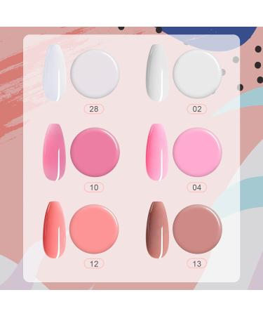 Mobray Poly Nail Gel Kit - 6 Color Extension Set with Nail Forms and Slip Solution - Professional Nail Art Starter Gifts for Women - Buy Online on SooperMarket.com