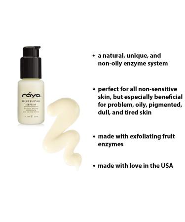 RAYA Fruit Enzyme Serum | Non-Oily Exfoliating Facial Treatment for Oily Problem & Dull Skin | Reduces Blackheads & Clears Pores - Buy Internationally - Buy Online on SooperMarket.com