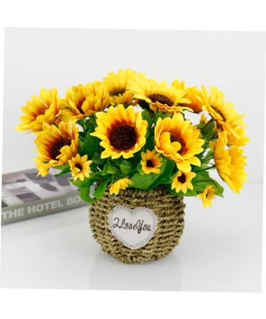 Zerodeko Sunflower Props 2pcs 7 Artificial Flower Bouquet Wedding Bouquet Artificial Flowers Bouquet Artificial Bouquet Decor Flower Arrangement Supplies Sunflower Fake Sunflowers Heads - Buy Online on SooperMarket.com