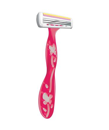 BIC Soleil Simply Smooth Women's Disposable Razors - 3 Blades, Moisture Strip, Silky Smooth Shave - 6-Count Pink (Pack of 1) - Buy Online on SooperMarket.com