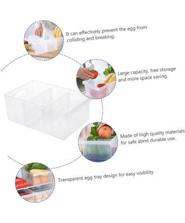 OSALADI Food Containers Food Storage Box Refrigerator Fridge Kitchen Pantry Plastic Containers Egg Container Egg re-usable - Buy Online on SooperMarket.com