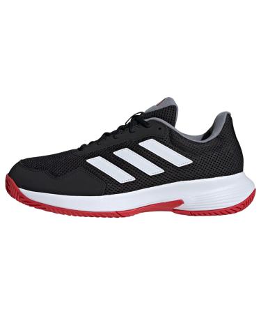 adidas Unisex Gamecourt Lite Sneaker 38 2/3 EU Core Black Cloud White Better Scarlet