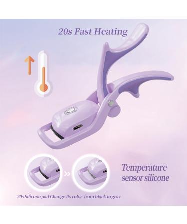 Denabuty Heated Eyelash Curler - Rechargeable Electric Curler with 3 Modes & Silicone Comb for Long-Lasting Natural Curls | Portable Professional Beauty Tool - Buy Online on SooperMarket.com