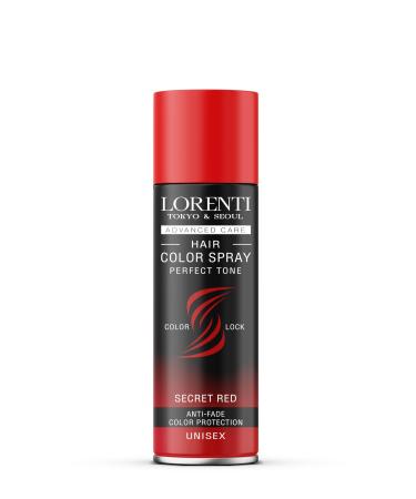 Lorenti Hair Color Spray | Temp Perfect Tone | Anti-Fade Colour Protection | Secret Red 150 ml