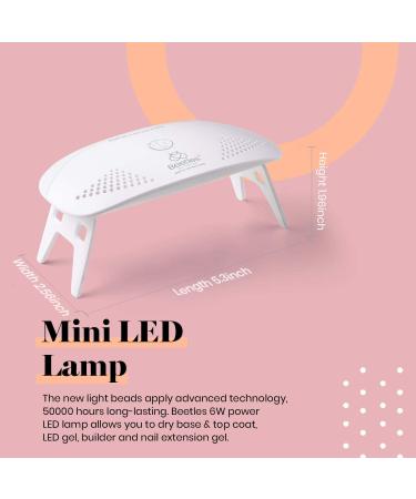 Beetles Nude Pink Gel Nail Polish Kit with UV LED Light - Starter Kit for DIY Home Manicure | Soak Off Pink Gel Polish Set with Nail Lamp and Nail File - Halloween Nails Gift for Women - Buy Online on SooperMarket.com